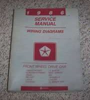1986 Dodge Daytona Wiring Diagrams Service Manual