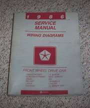 1986 Dodge Aries Wiring Diagrams Service Manual