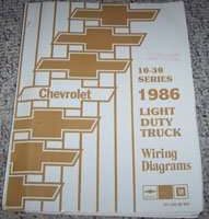 1986 Chevrolet Silverado Light Duty Truck Wiring Diagrams Manual
