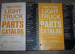 1986 Ford F-150 Truck Parts Catalog Text & Illustrations