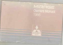 1986 Mitsubishi Mirage Owner's Manual