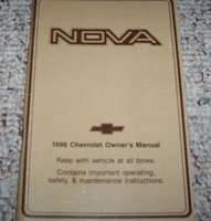 1986 Chevrolet Nova Owner's Manual
