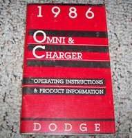 1986 Dodge Omni & Charger Owner's Manual