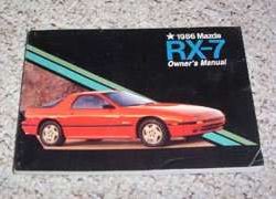 1986 Mazda RX-7 Owner's Manual