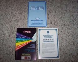 1986 Chevrolet S-10 Blazer Owner's Manual Set