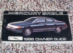 1986 Mercury Sable Owner's Manual