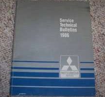 1986 Mitsubishi Mirage Service Technical Bulletins Manual
