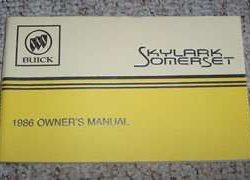 1986 Buick Skylark, Somerset Owner's Manual