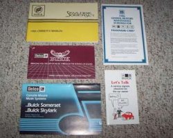 1986 Buick Skylark, Somerset Owner's Manual Set