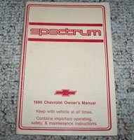 1986 Chevrolet Spectrum Owner's Manual
