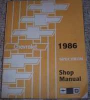 1986 Chevrolet Spectrum Service Manual