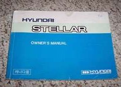 1986 Hyundai Stellar Owner's Manual