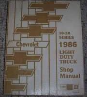1986 Chevrolet Silverado Light Duty Truck 10-30 Series Service Manual