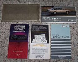 1986 Ford Taurus Owner's Manual Set
