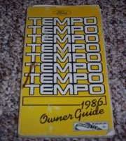 1986 Ford Tempo Owner's Manual