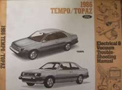 1986 Ford Tempo Electrical Wiring Diagrams Troubleshooting Manual
