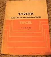 1986 Toyota Tercel Electrical Wiring Diagram Manual