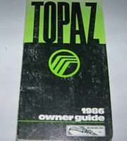 1986 Mercury Topaz Owner's Manual