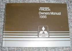 1986 Mitsubishi Truck Owner's Manual