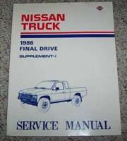 1986 Nissan Truck Final Drive Service Manual Supplement