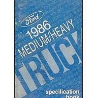 1986 Ford B-Series Trucks Specificiations Manual