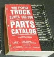 1986 Ford Medium Truck 600-900 Parts Catalog Illustrations