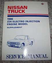 1986 Nissan Truck Z24 Electro Injection Engine Model Service Manual Supplement