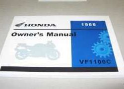 1986 Honda VF1100C V65 Magna Motorcycle Owner's Manual