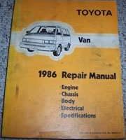 1986 Toyota Van Service Repair Manual