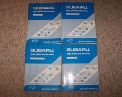 1986 Subaru XT Service Manual