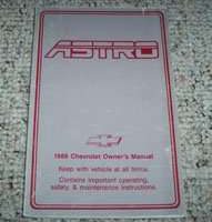 1986 Chevrolet Astro Owner's Manual