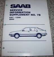 1988 Saab 9000 Service Manual Supplement No 7B