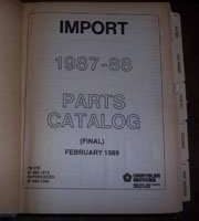 1988 Dodge Raider Import Mopar Parts Catalog Binder