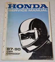 1989 Honda CBR600F Hurricane Motorcycle Service Manual