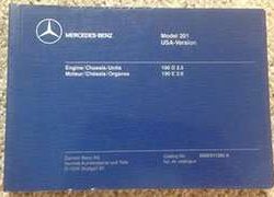 1988 Mercedes Benz 190D 2.5 & 190E 2.6 201 Chassis Parts Catalog