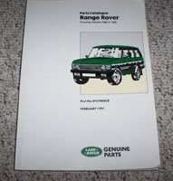 1991 Land Rover Range Rover Classic Parts Catalog