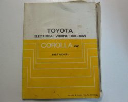 1987 Toyota Corolla FR Electrical Wiring Diagram Manual