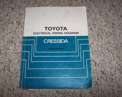 1987 Toyota Cressida Electrical Wiring Diagram Manual