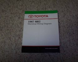 1987 Toyota MR2 Electrical Wiring Diagram Manual