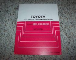 1987 Toyota Supra Electrical Wiring Diagram Manual