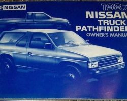 1987 Nissan Truck & Pathfinder Owner's Manual