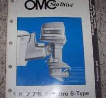 1987 OMC Sea Drive 1.8L, 2.7L & 3.6L S Type Propulsion Unit Manual