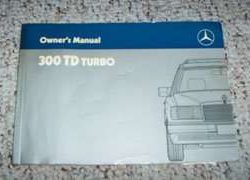 1987 Mercedes 300TD Turbo Owner's Manual