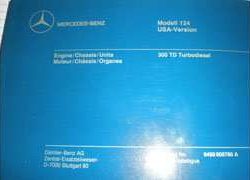 1987 Mercedes Benz 300TD Turbodiesel 124 Chassis Parts Catalog