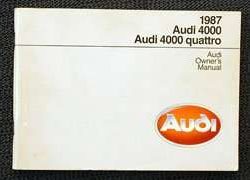 1987 Audi 4000 Owner's Manual