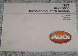 1987 Audi 5000 Owner's Manual