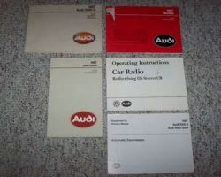 1987 Audi 5000 S Owner's Manual Set