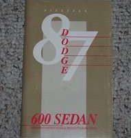 1987 Dodge 600 Owner's Manual