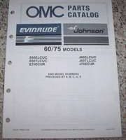 1987 Johnson Evinrude 60 & 75 HP Models Parts Catalog