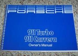 1987 Porsche 911 Turbo & 911 Carrera Owner's Manual
